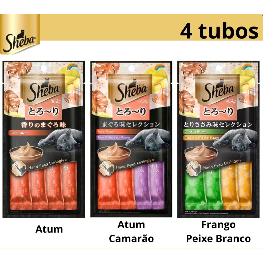 Petisco Sheba Cremoso Gato Adulto Petisco para Gat