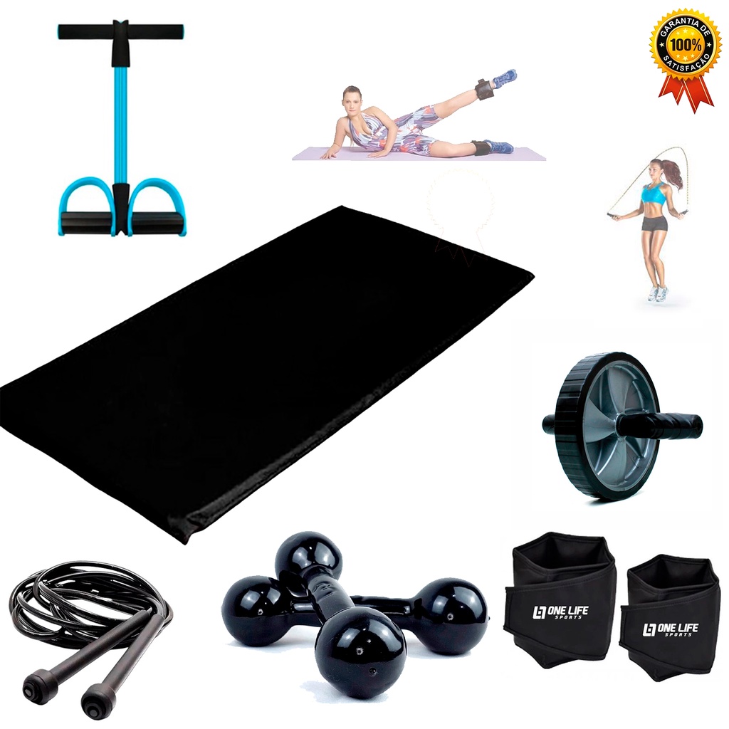 Kit Aeróbico Caneleira de 2kg + Halter de 1kg +