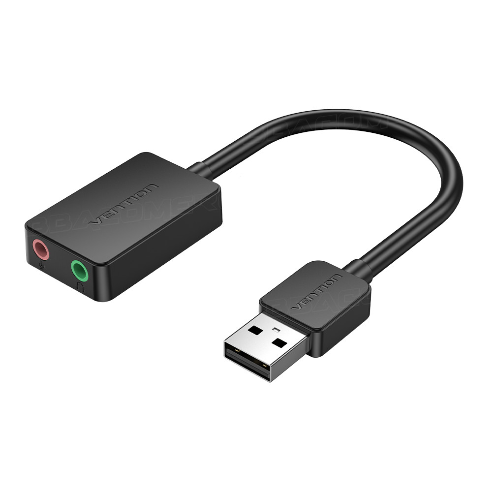 Placa de Áudio P2 Externa P/ Headset Fone Microfo