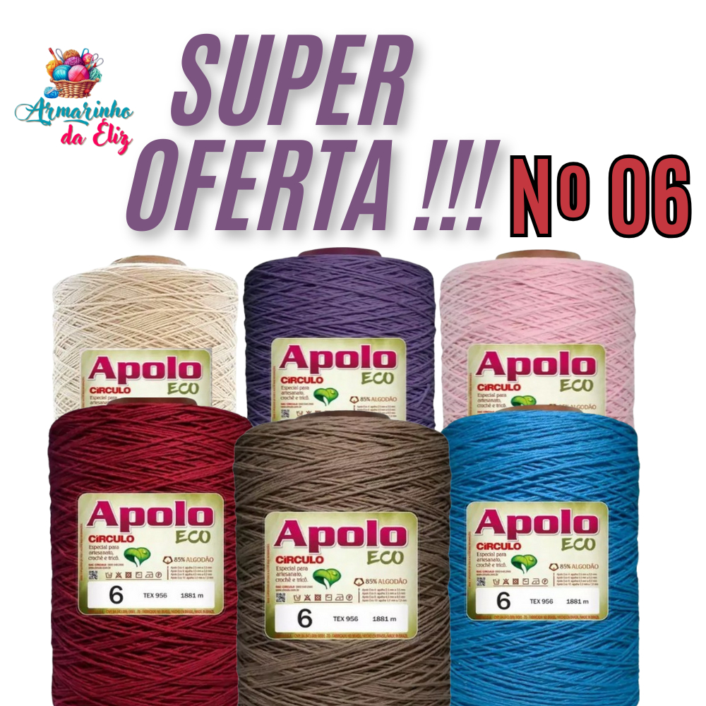 Barbante Apolo Círculo N6 de 1,8kg/1830m Ideal pa