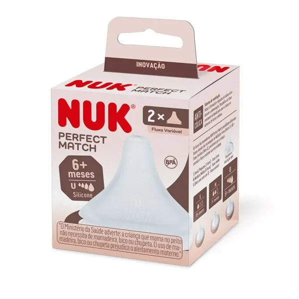 Bico Nuk Perfect Match 6+ Meses Silicone Fluxo Var