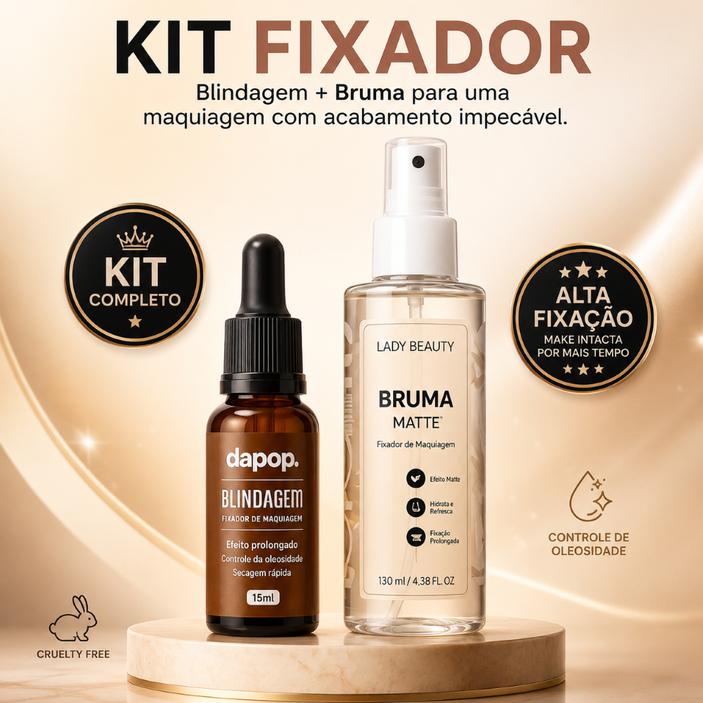 Kit Fixador Maquiagem Blindagem Dapop + Bruma Matt