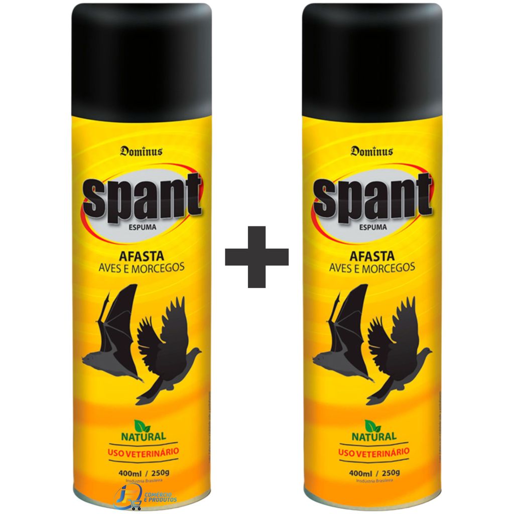 KIT 2un Spant Espuma Afasta Aves e Morcegos 400mL/