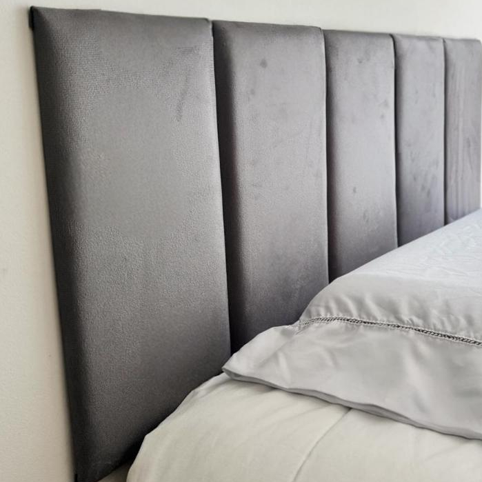 Cabeceira Modular Estofada em Tecido Suede com Fit