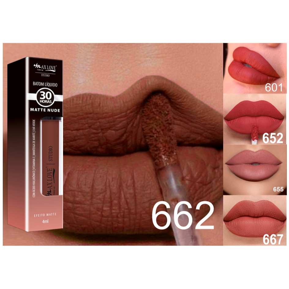 Batom Líquido Matte Maxlove Fixação de Longa Du