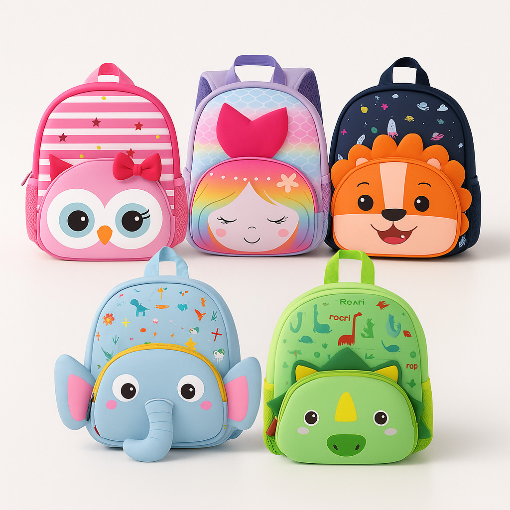 Mochila Infantil Escolar Unissex Bichinhos Leão U