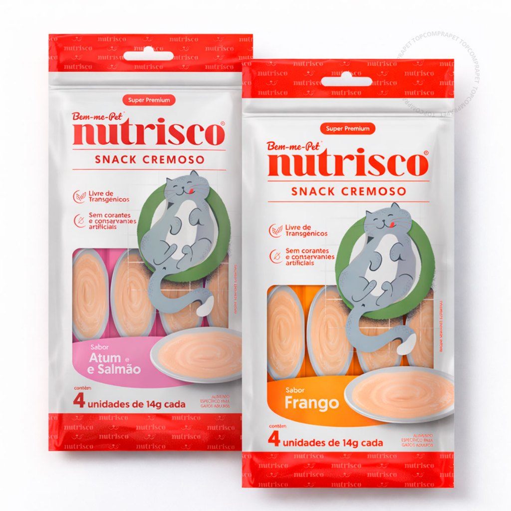 Snack Cremoso Nutrisco 1 ou 4 Petisco Gatos Frango