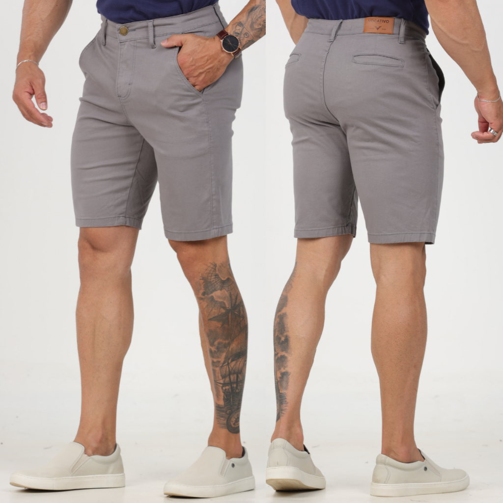 Bermuda Masculina Alfaiataria Sarja Sport Fino, BO