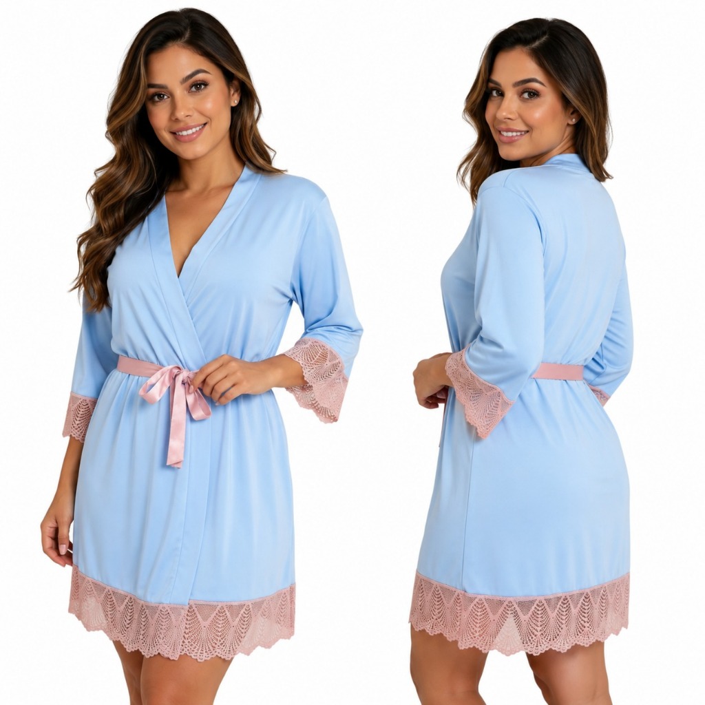 Robe Feminino Romantique com Renda Delicada e Caim