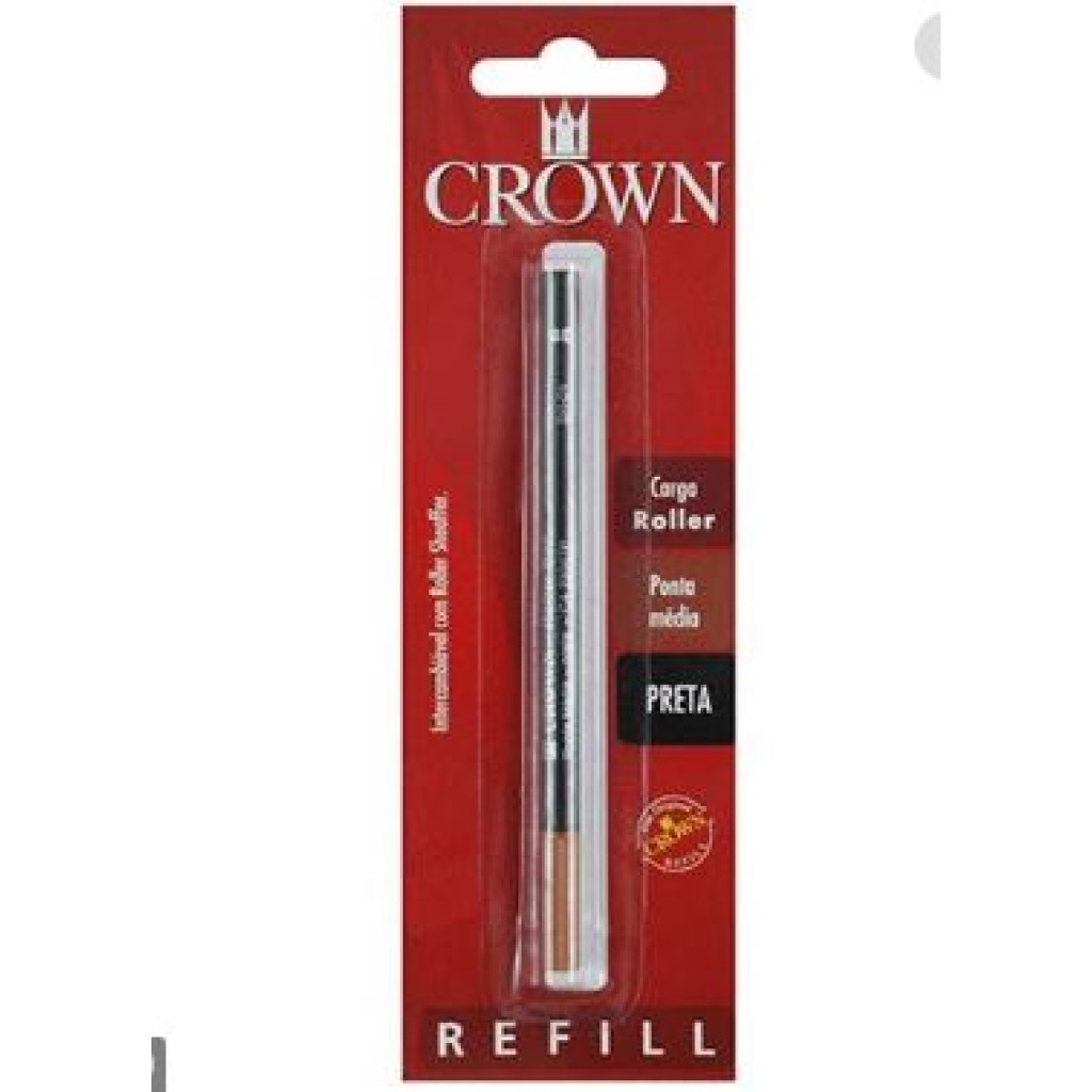 CARGA CROWN P/ ROLLERBALL TIPO SHEAFFER PRETA BLIS