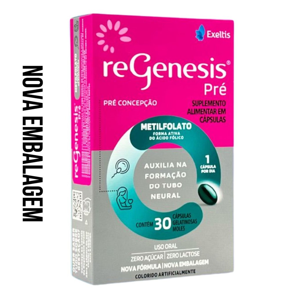 Regenesis Pré 30 Capsulas Acido Fólico Metilfola