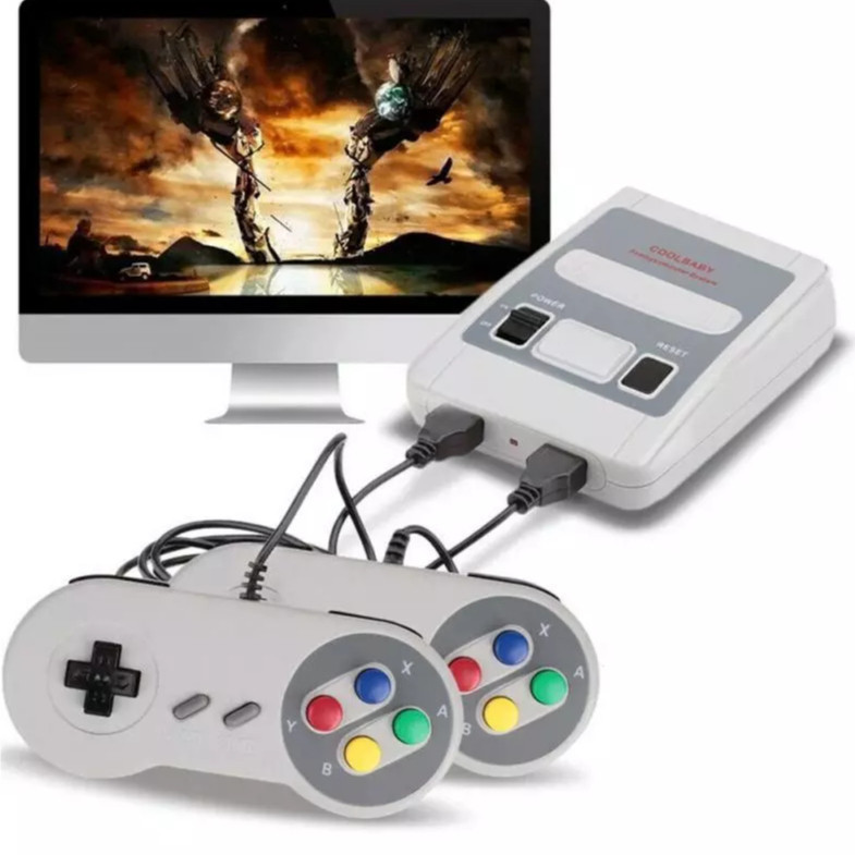 Video Game Classic Super Nintendo Mini SNES Com 2 