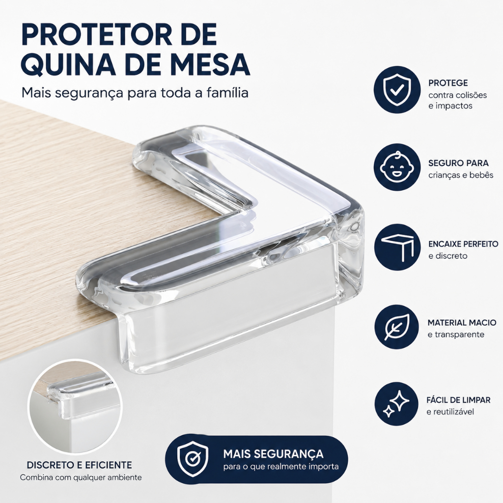 4/8/12/16/20 Protetor de Quina de Mesa Silicone co