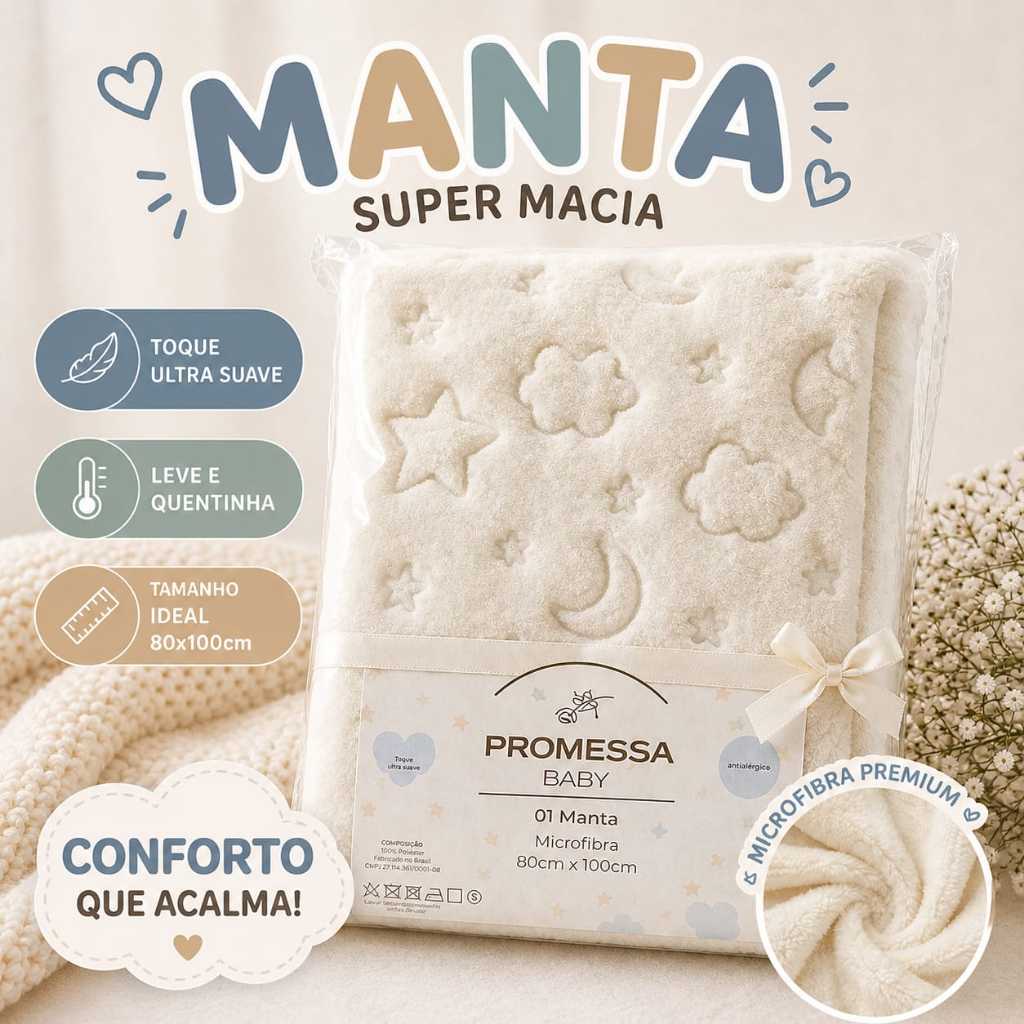 Manta Bebê 3D Microfibra Ultra Macia Cobertor Man