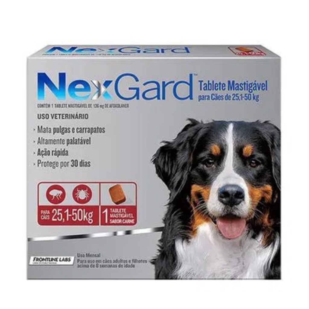 Nexgard Cão 25 A 50kg Antipulgas E Carrapatos Com