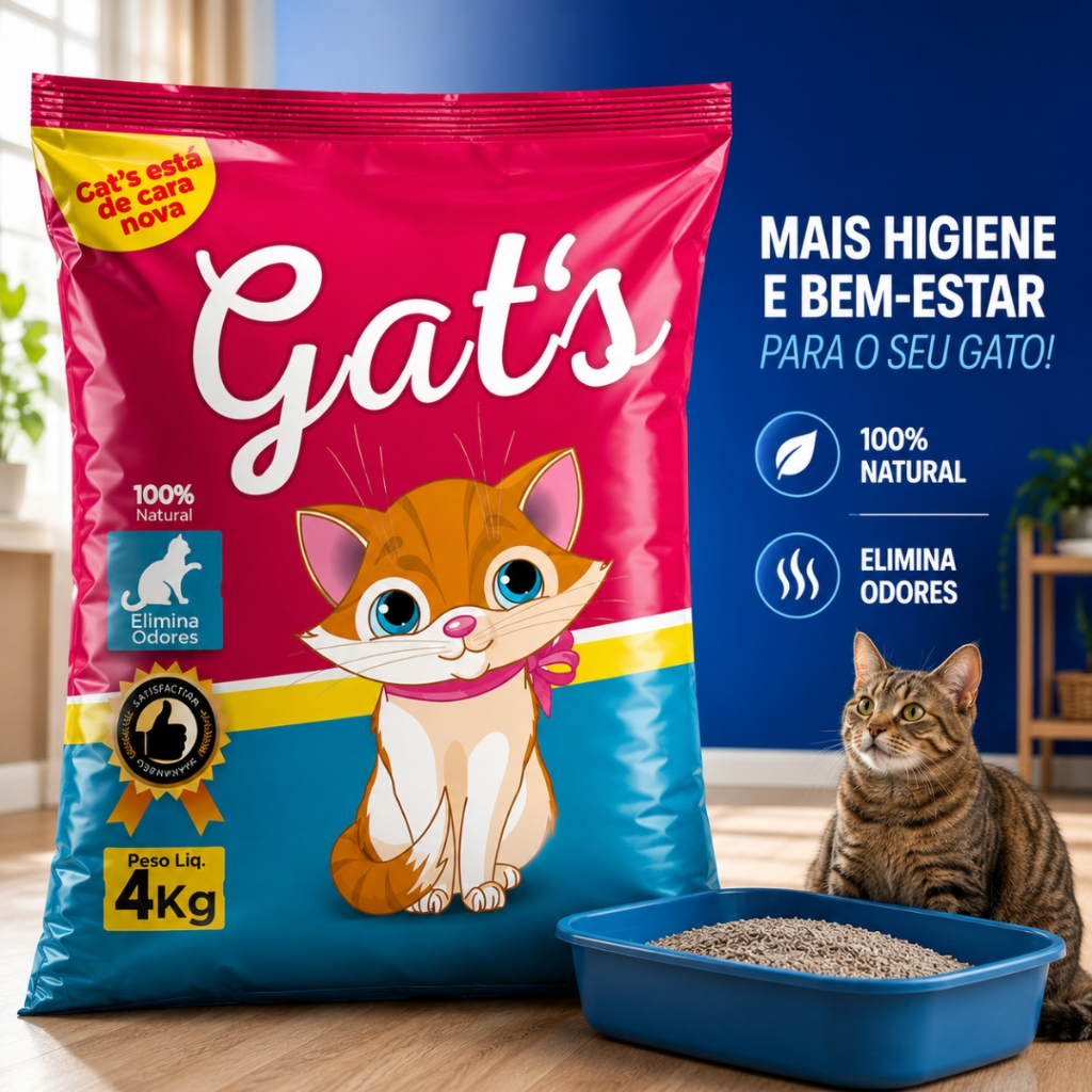 Areia Gats Tradicional 4 Kg – EF Pet –