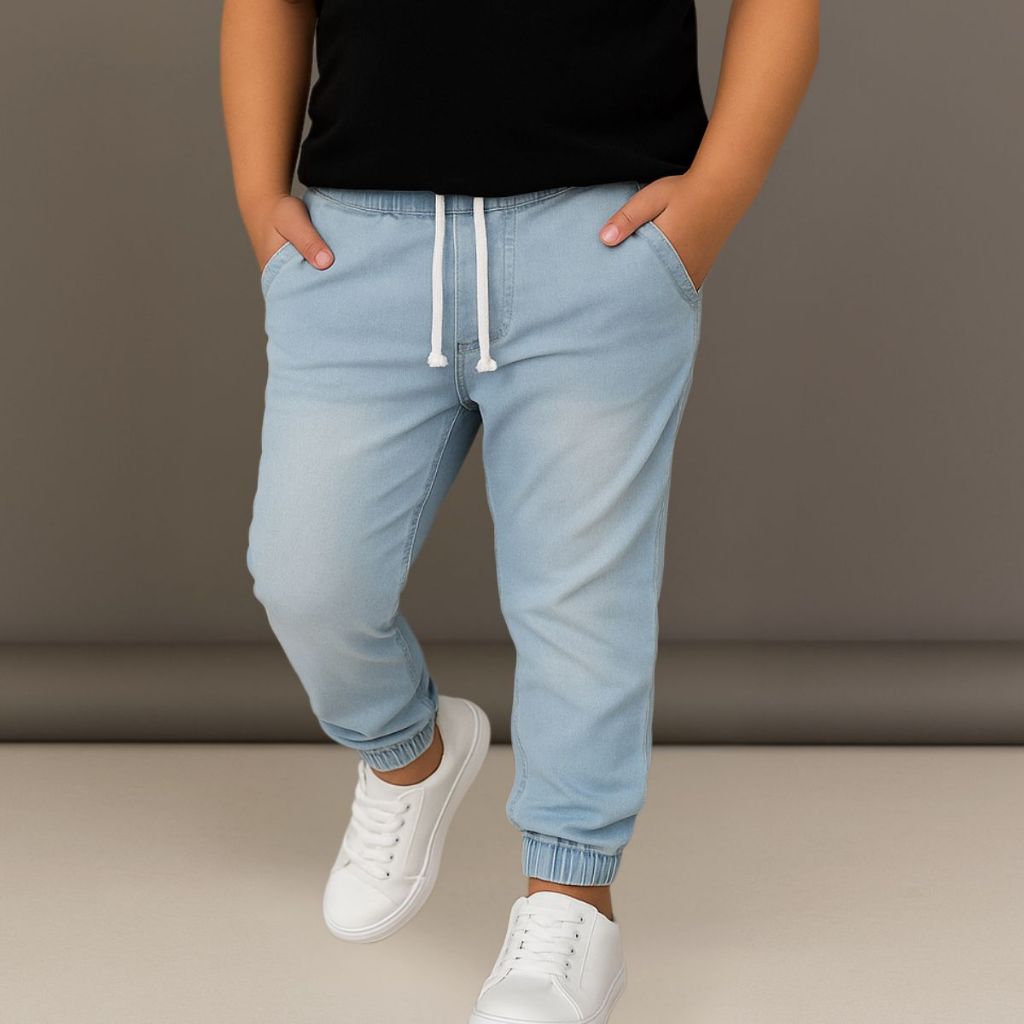 Calça Jeans Jogger Infantil Lycra Menino 2 Ao 16