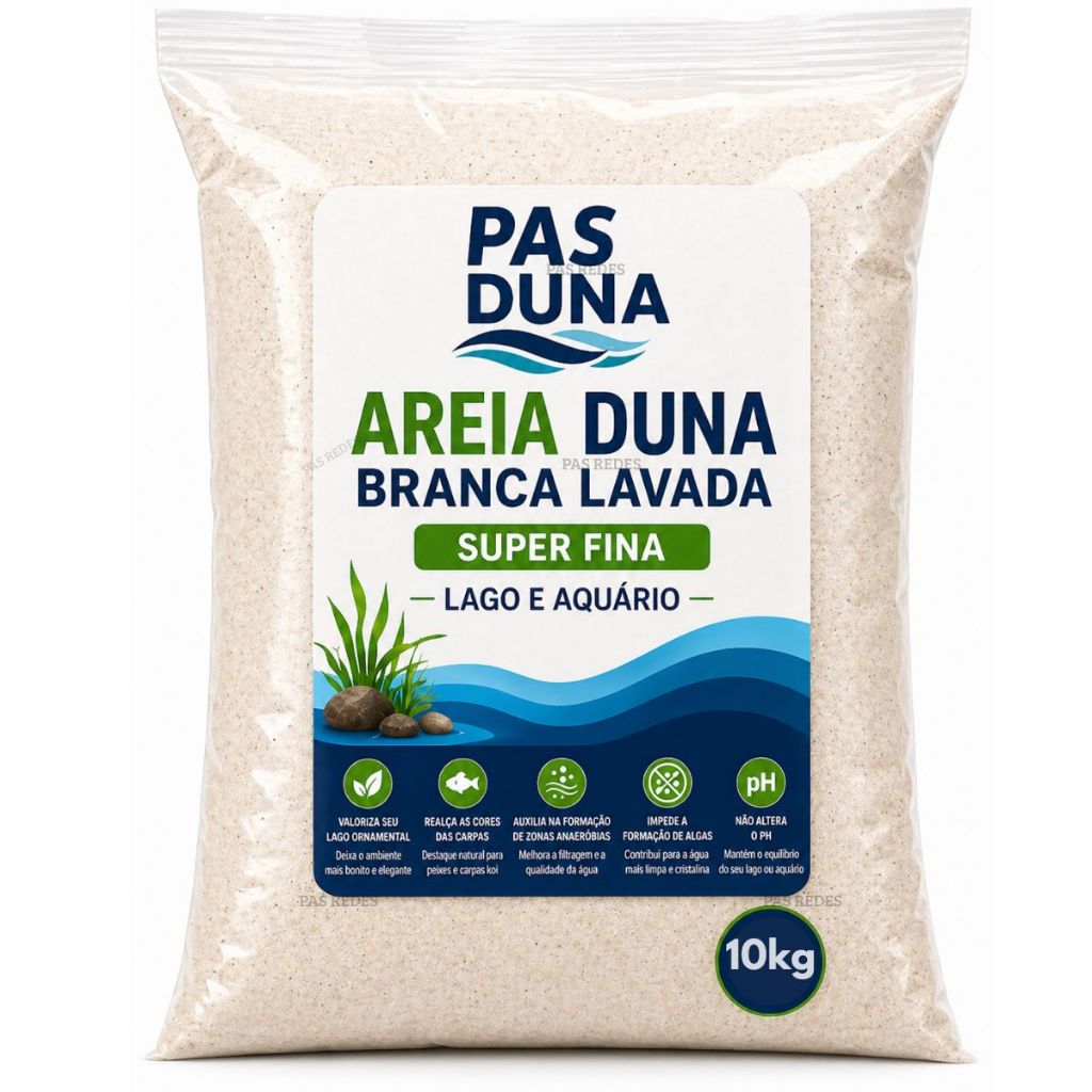 Areia De Duna Branca Super Premium Saco Aquários 