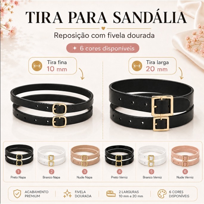 Tira Tornozeleira Alça Feminina para Sandália co