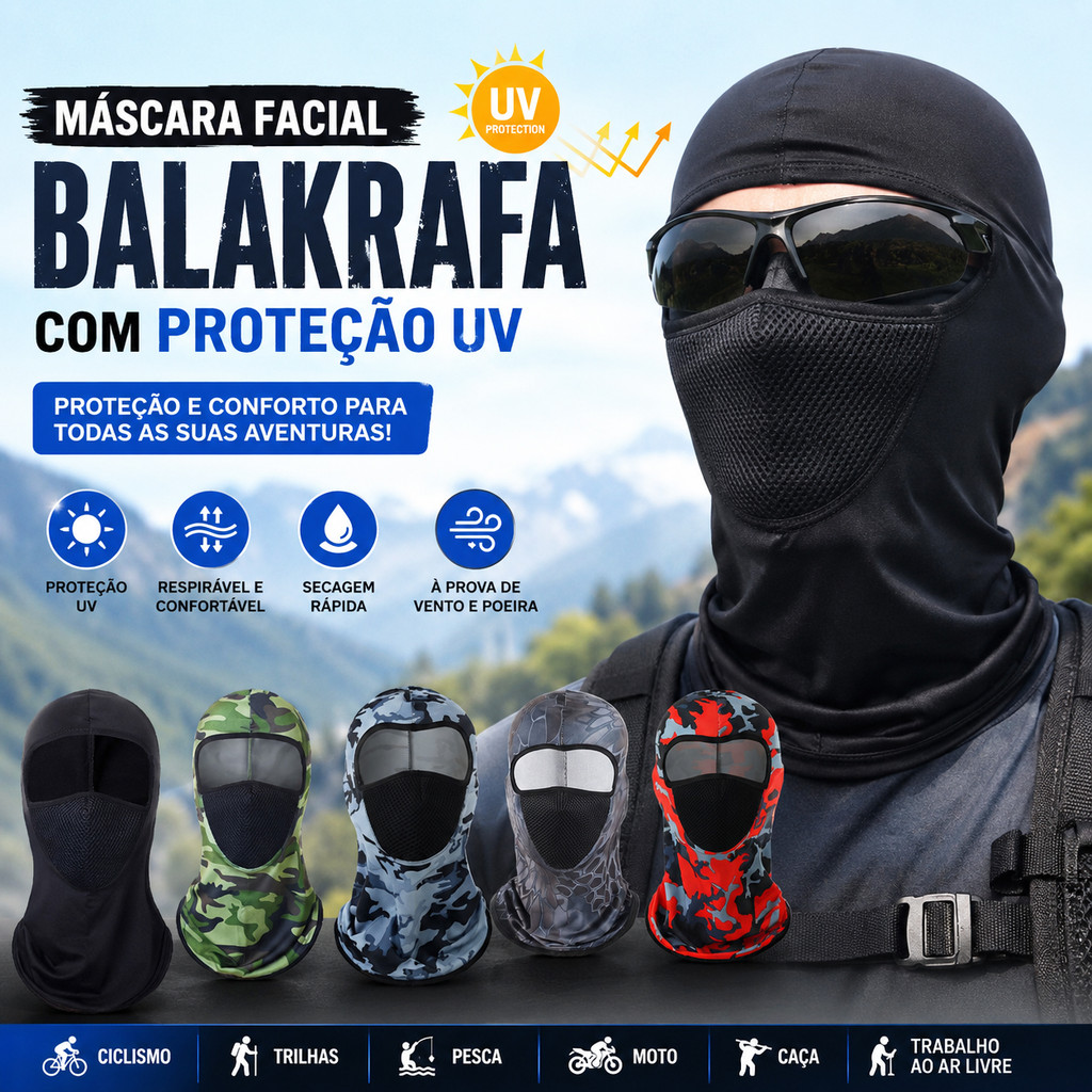 Balaclava Protecao Uv Máscara De Ciclismo De Pesc