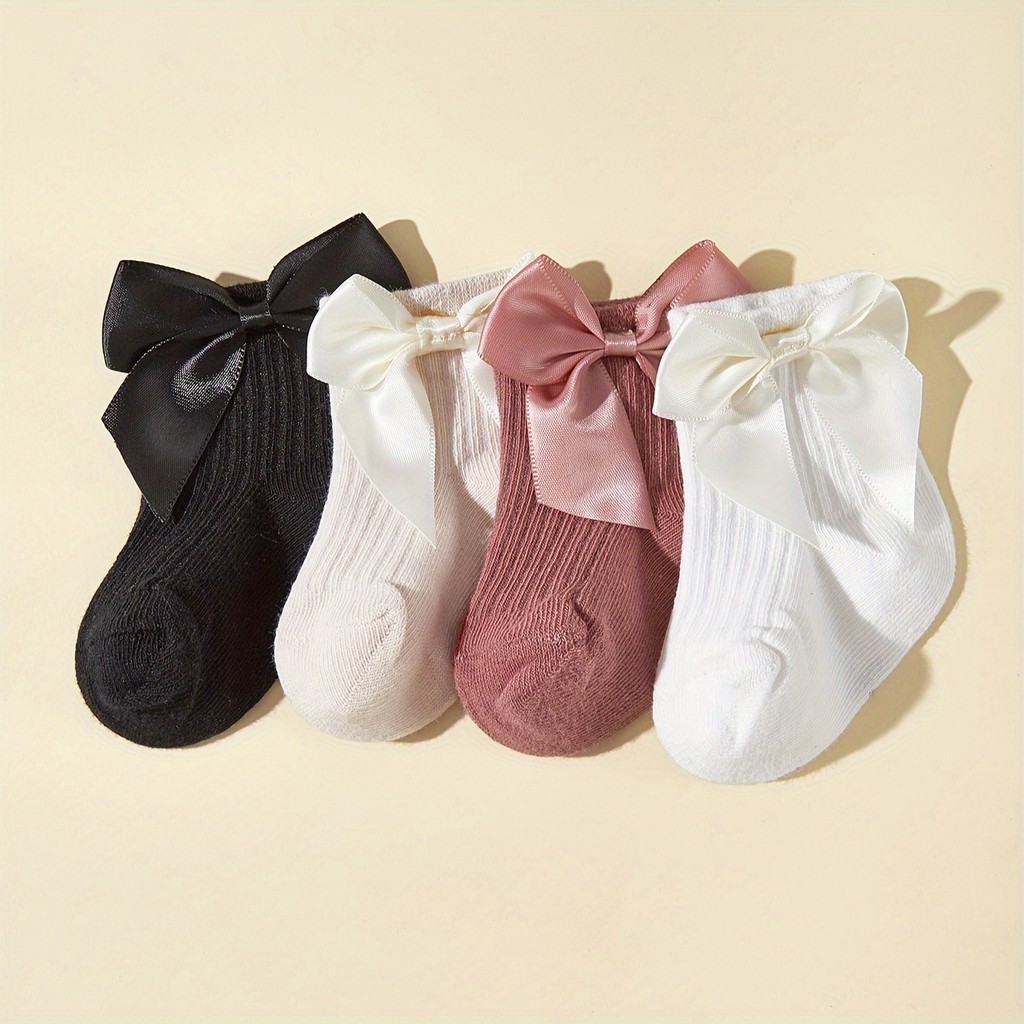 4 Pares De Meias Para Bebês De Meia-Tubo Primaver