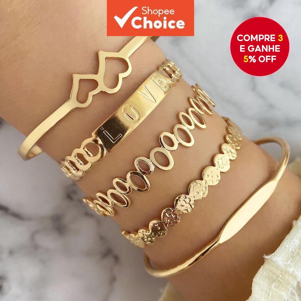 Conjunto De Pulseira De Coração Duplo Para Casal