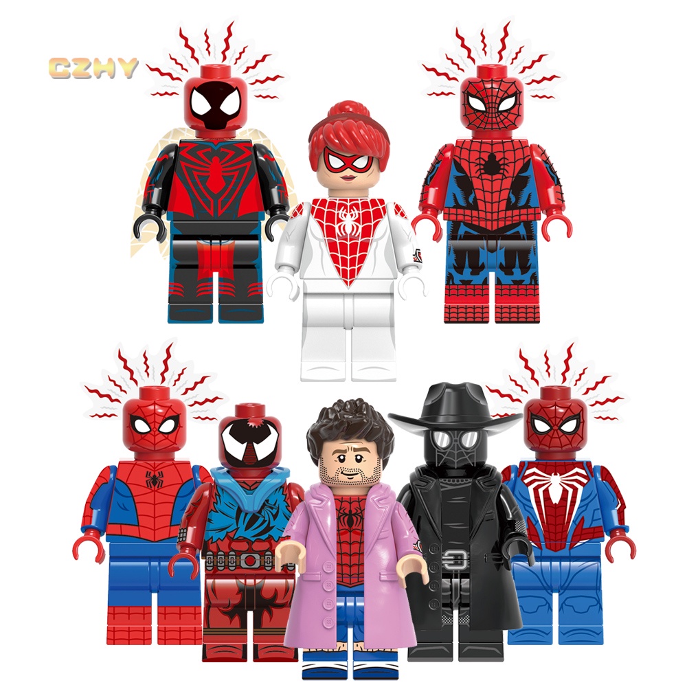 Super Heróis Através Do Aranha Versículo-Escarl