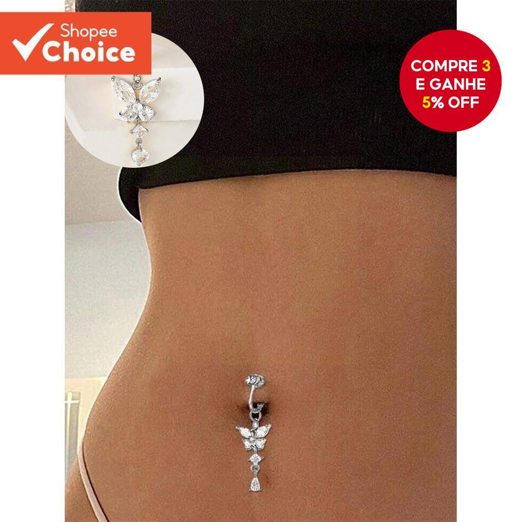 Anel De Piercing Corporal De Zircônia De Borbolet