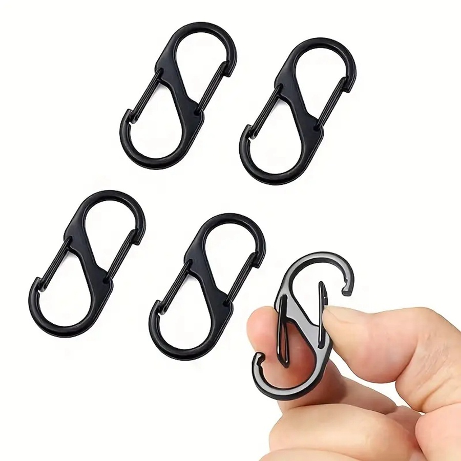 5Pcs/set S Tipo Mini Mosquetão Com Gancho De Chav