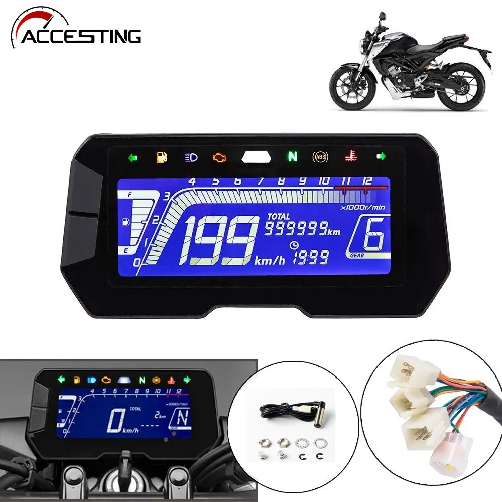 Novo Velocímetro Digital Ajustável RPM LED Motoc
