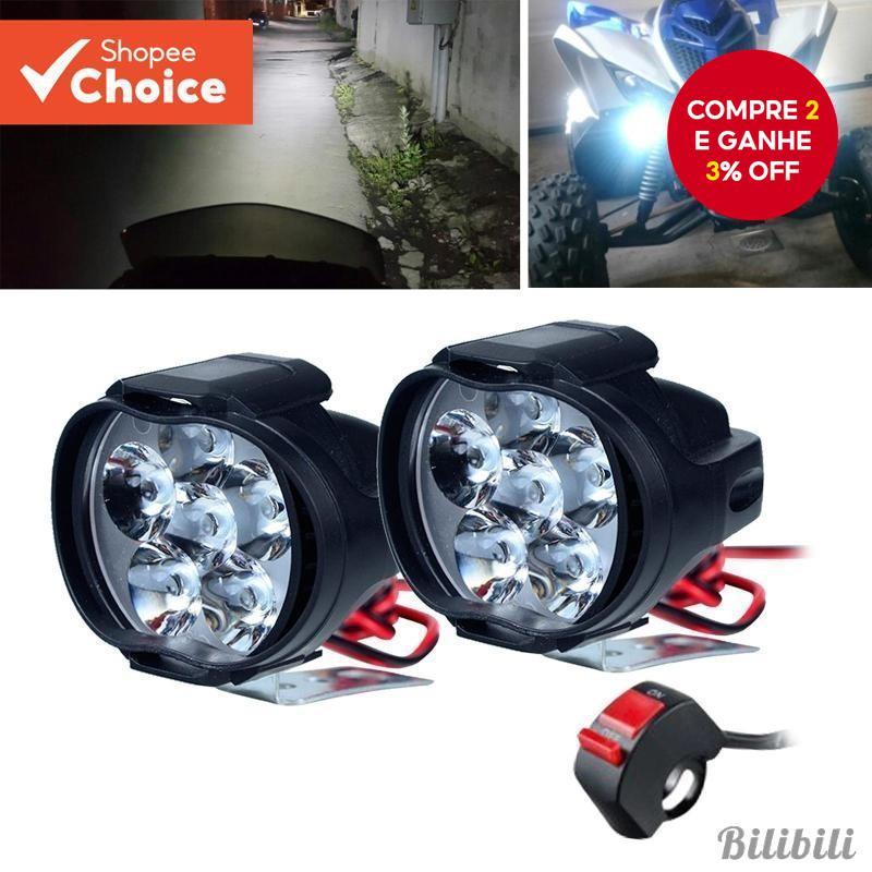 (Um Par De Luzes + Interruptor) Led Motocicletas B