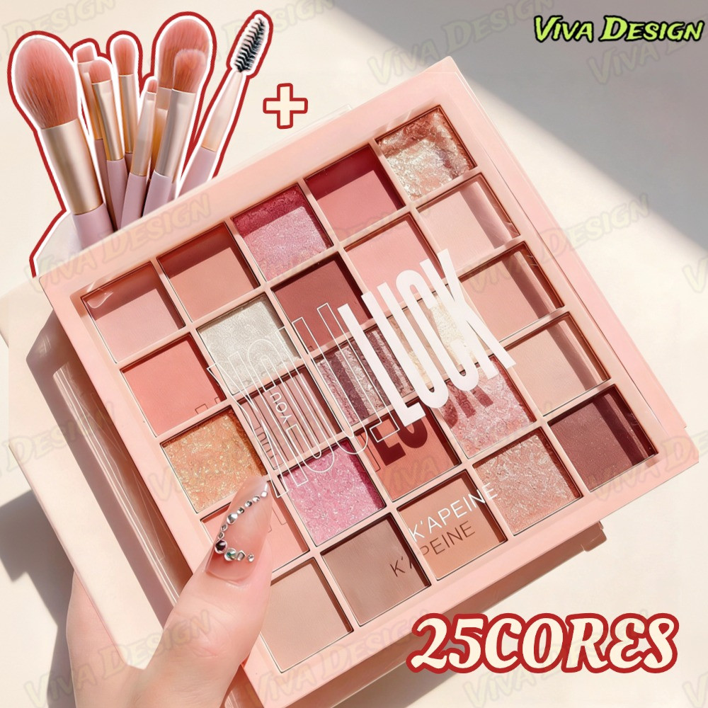 Paleta De Sombras Foscas E Pérolas De Baixa Satur