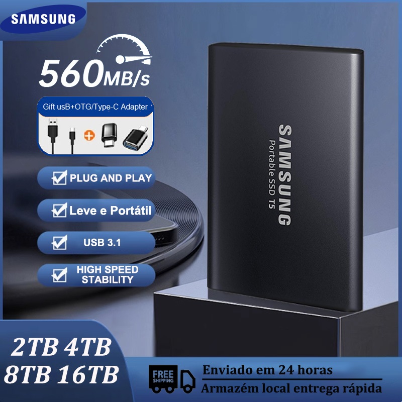 Original Samsung HD Externo De 2TB A 16TB Portable