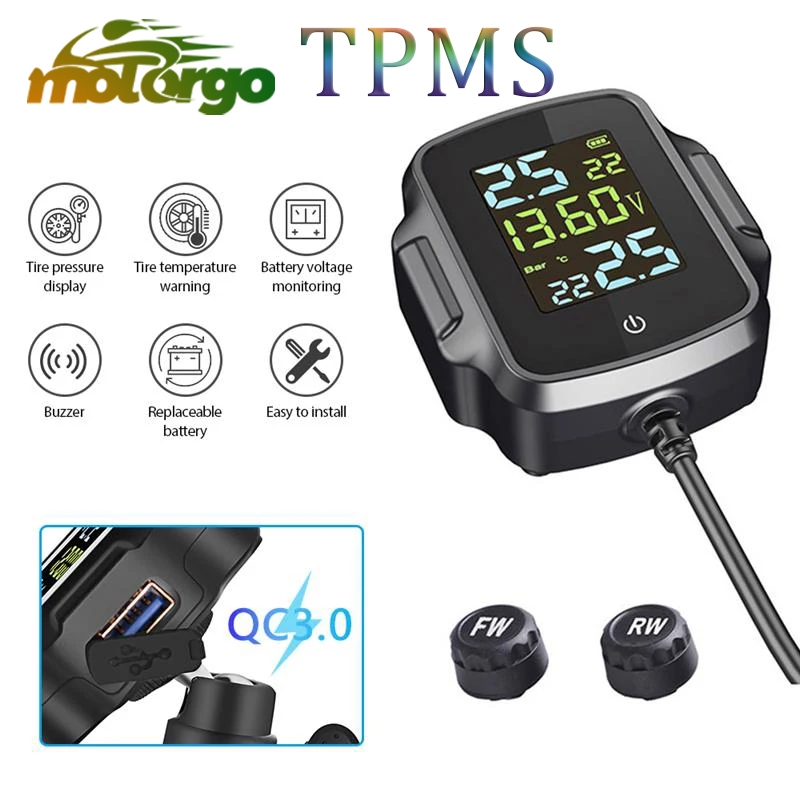Motocicleta TPMS Com QC 3.0 Carregamento Rápido S