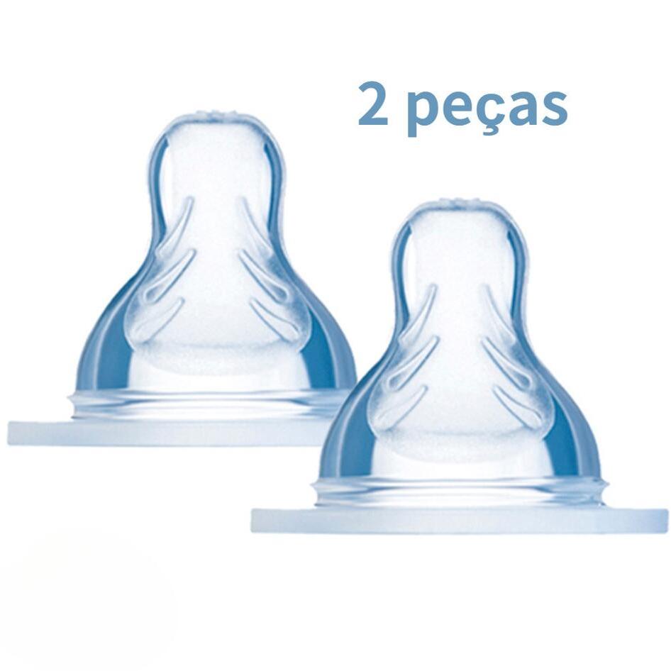 2 Pcs  Mamilo Para Bebês De 6 + m-SUPER Fluxo Rá