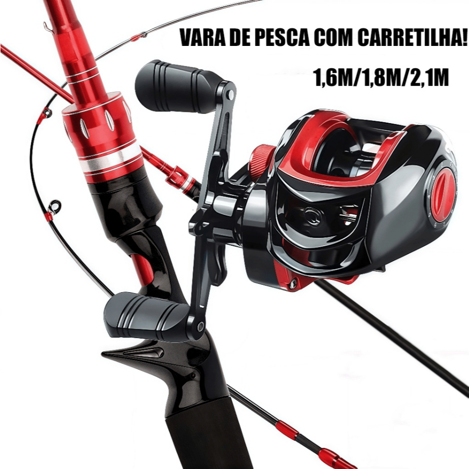 Conjunto De 2 Peças Inclui Vara De Pesca De Fundi