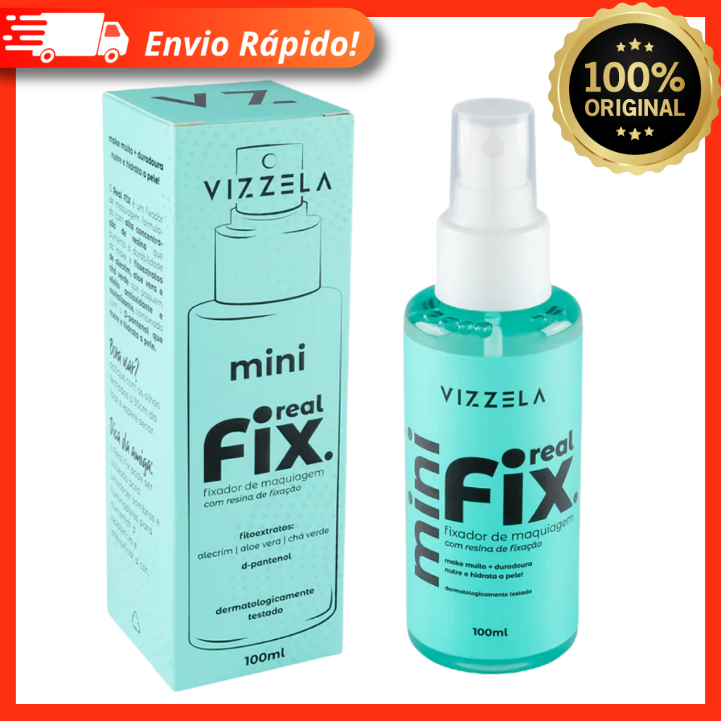 Mini Fixador de Maquiagem Real Fix Vizzela 100ml &