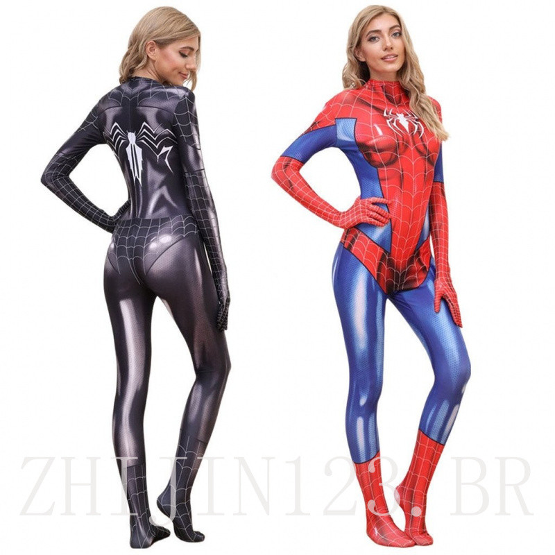 HOMEM-ARANHA MULHER MEIA-Conjunto De-Roupas Adulta