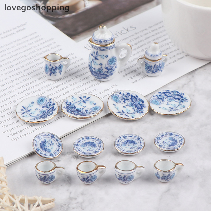 [lovego] 15Pcs 1 : 12 Conjunto De Xícaras De Chá