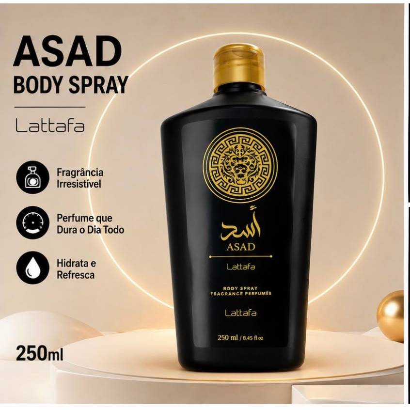 Loção Corporal Perfumada Masculina ASAD 250ml | 