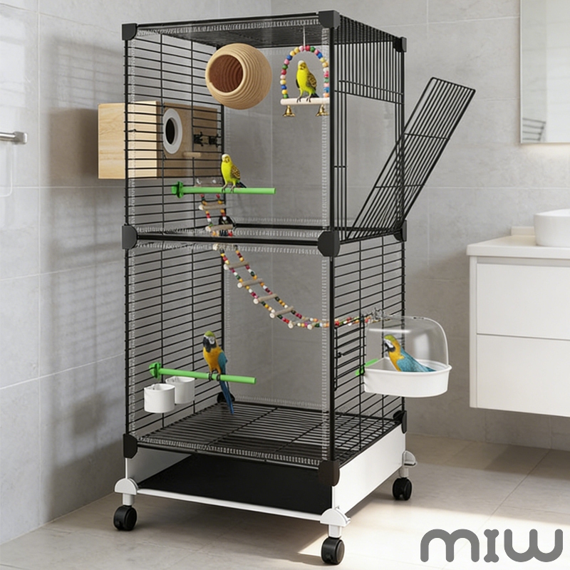 MIW Gaiola de pássaros grande para uso doméstico