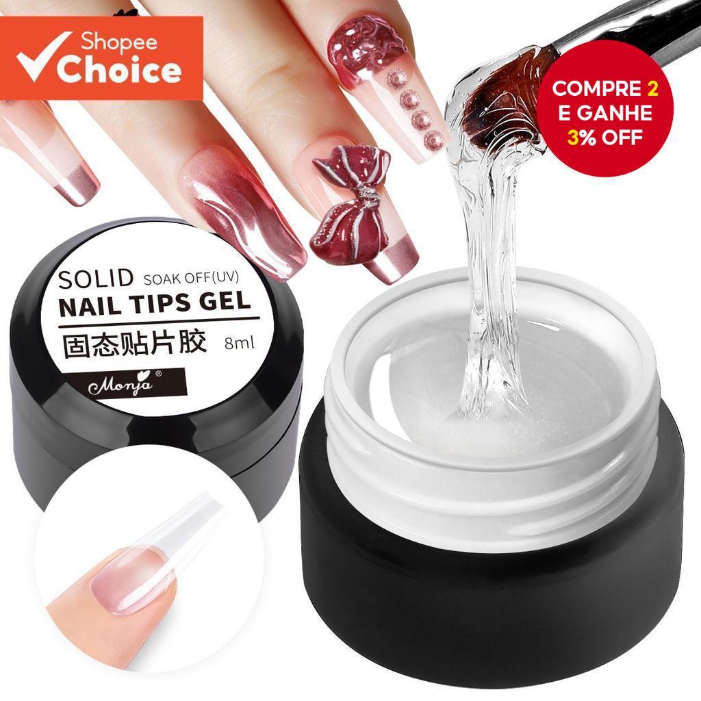 Monja 8ml Cola De Gel Sólido Para Extensão De Un