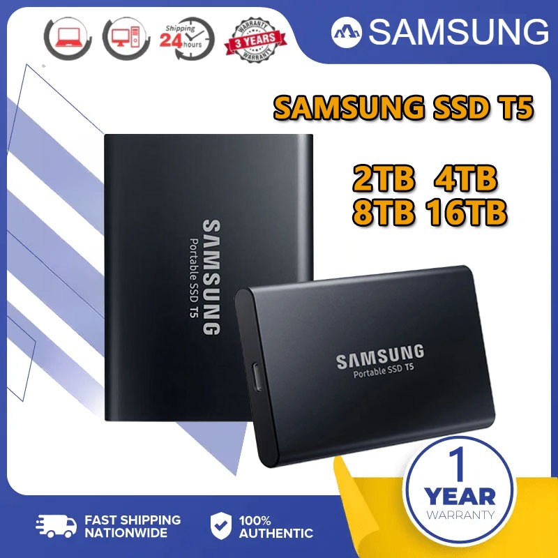 SAMSUNG SSD Externo T5 2TB 4T 8T 16TB Disco Rígid