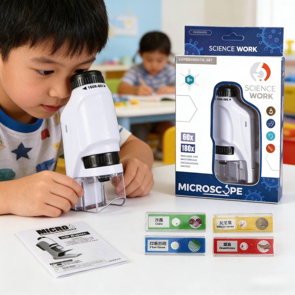 Microscópio De Mão Portátil Com Zoom 60X-180X P