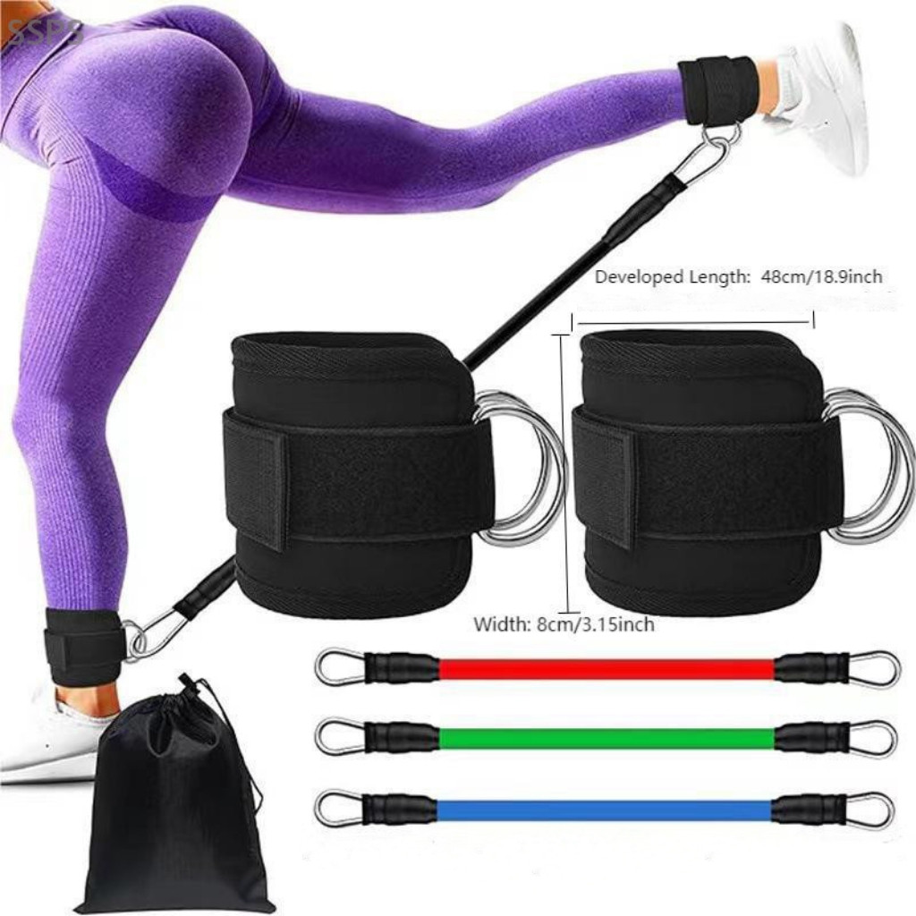 Faixas De Resistência TPE Do Tornozelo Conjunto D