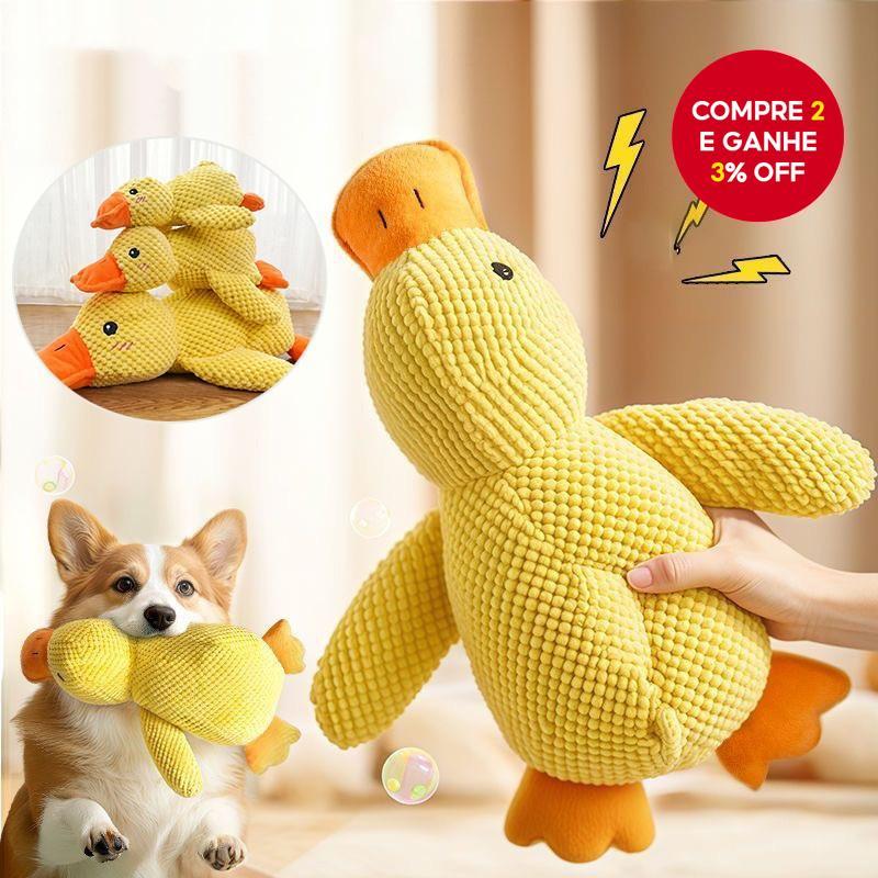 Brinquedo de Pelúcia Pato Ladrê para Cães; Brin