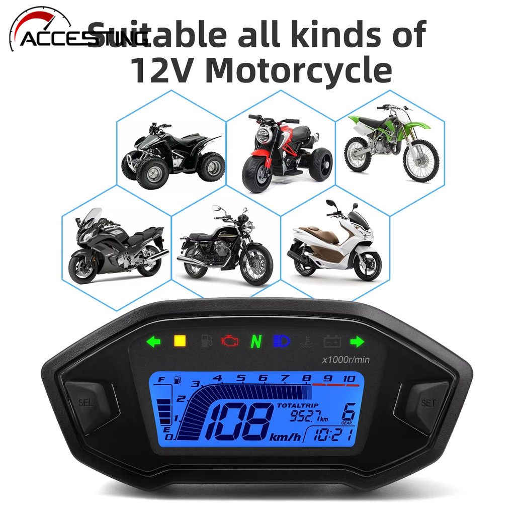 Medidor Universal De Velocímetro Para Motocicleta