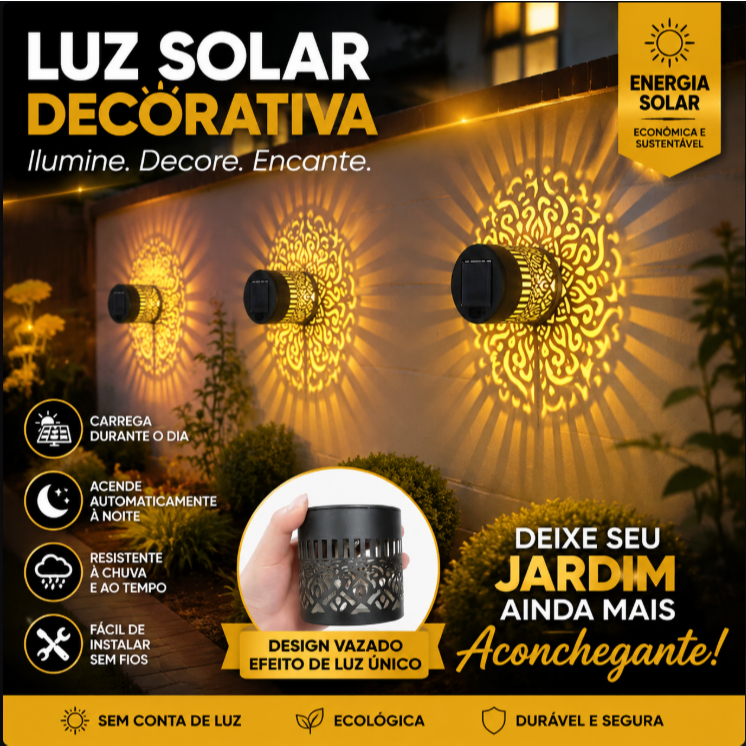 Luz Solar LED IP65 À Prova Dip65 Água E Quente D