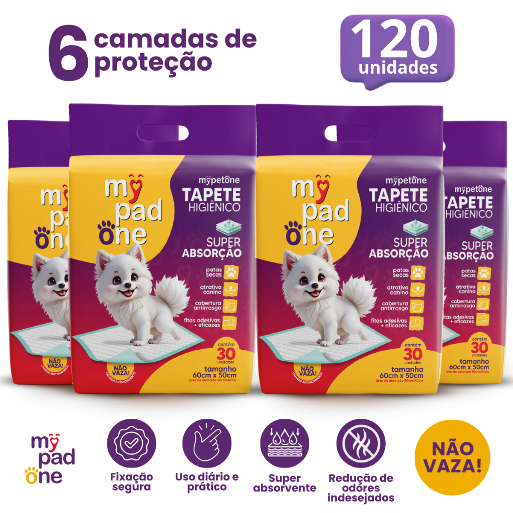 Tapete Higiênico 30 a 120 Unidades Premium My Pad