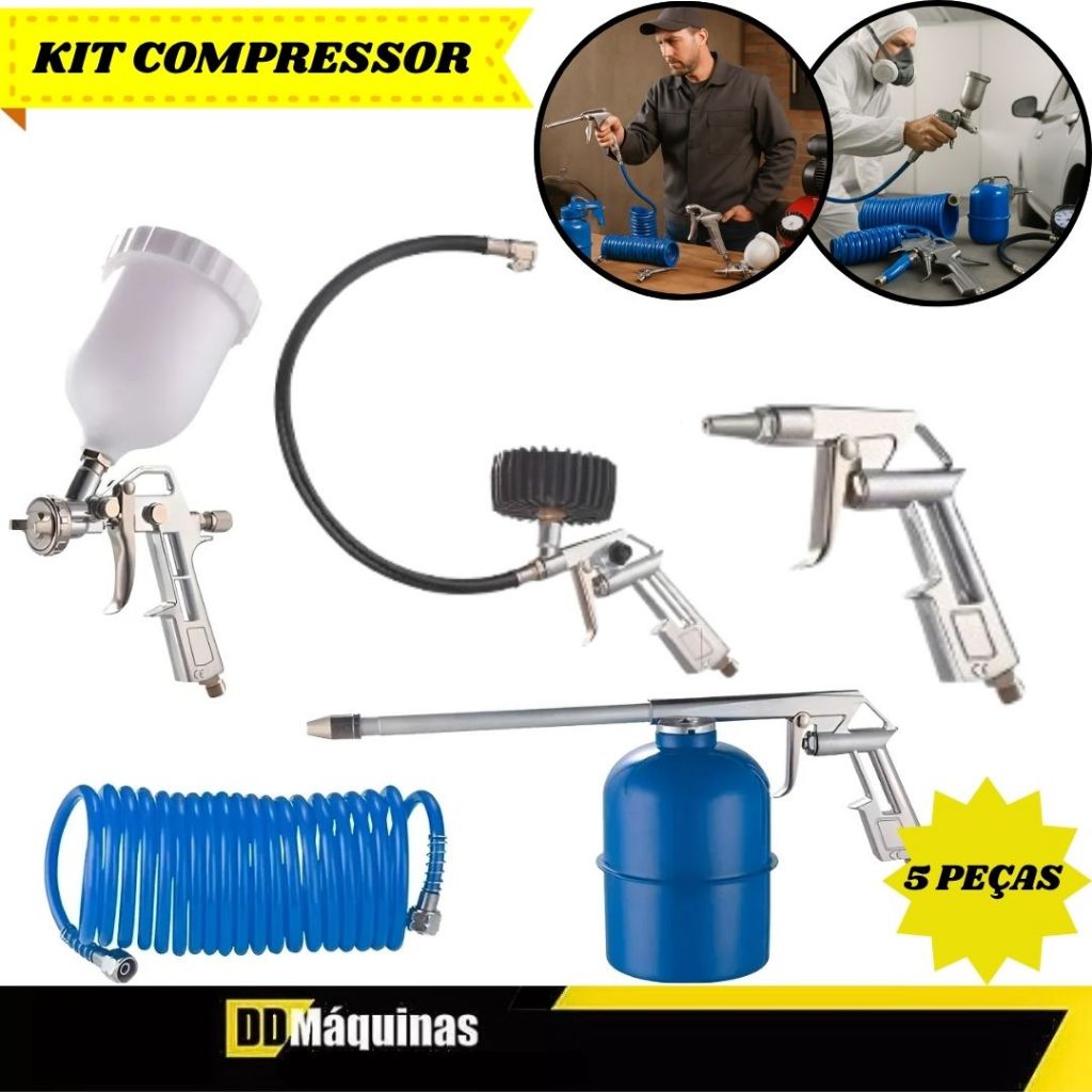 Kit de Pintura com 5 Peças Profissional para Comp
